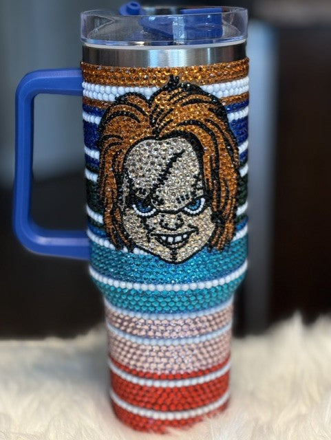 Chucky Blinged 40oz Tumbler